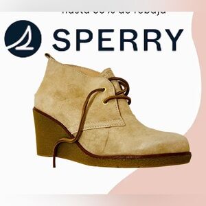 Sperry Women's Beige Wedge Shoes, Genuine Leather, Brand new with box 🆕